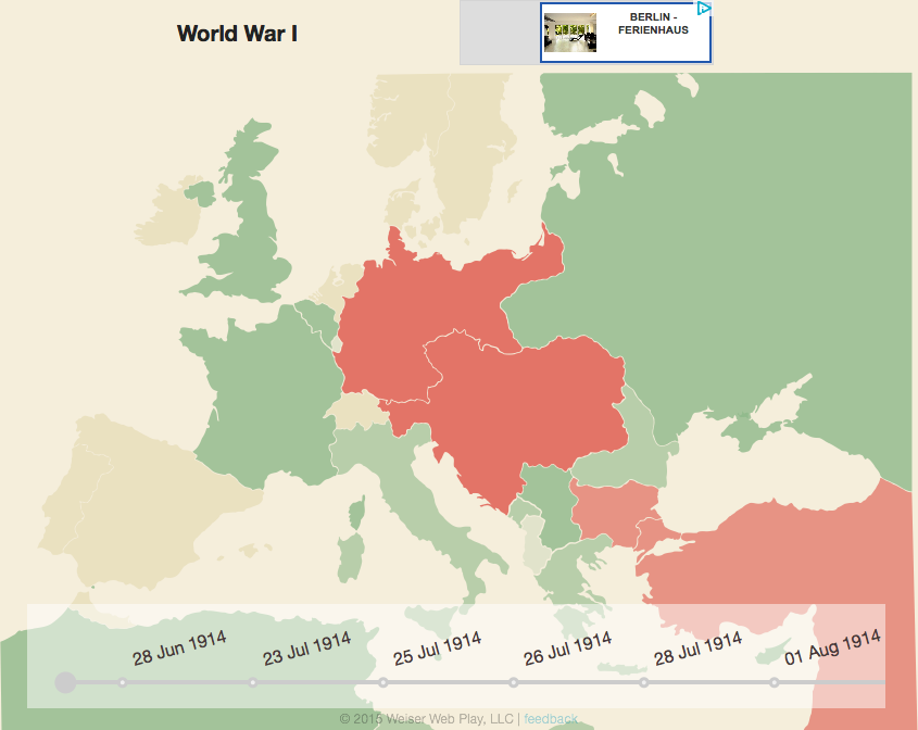 World War I Interactive Map and Timeline